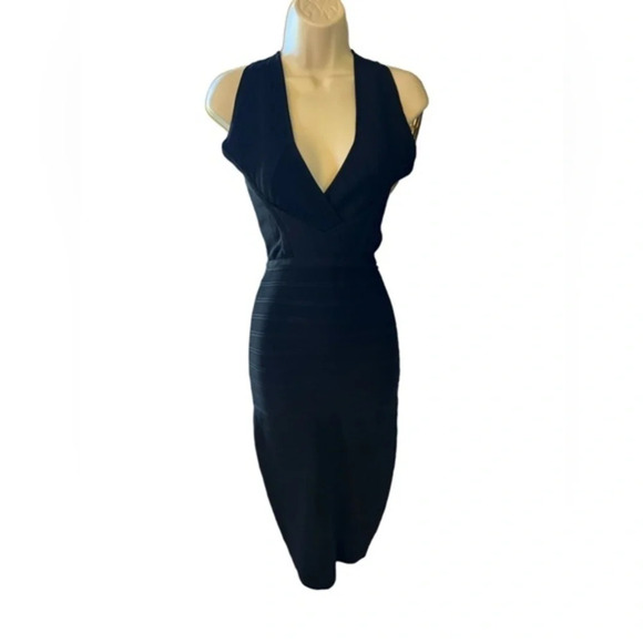 Marciano black bodycon bandage dress size small in great condition - Picture 2 of 5